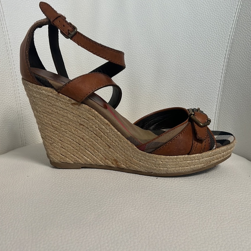 Burberry canvas wedges espadrilles - Picture 2 of 9